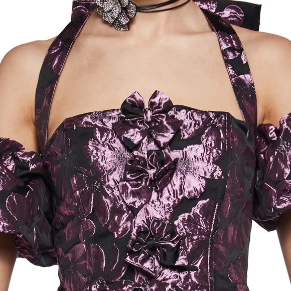 1X POLISHED POISE MINI DRESS Floral Purple and Black Dress Dolls Kill - Picture 12 of 13